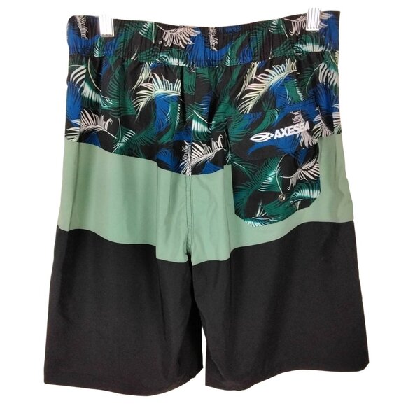 AXESEA Men's Surf Swim Trunks  Quick Dry Tropical Swim Shorts Pockets Size 30 W - Picture 2 of 8